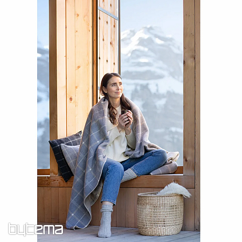 Coperta DF SAVONA CHECKED GREY