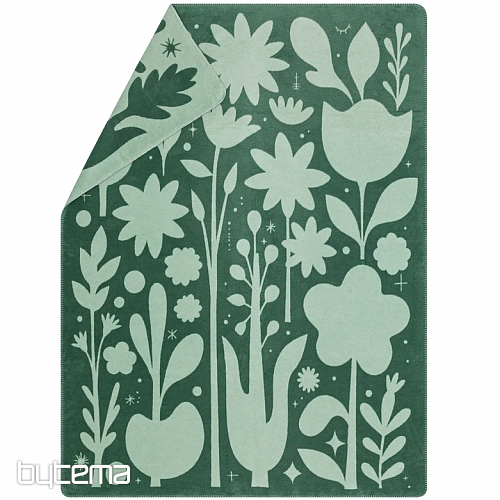 Coperta DF SAVONA FOLKLORE FIORI VERDE