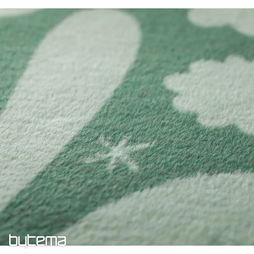 Coperta DF SAVONA FOLKLORE FIORI VERDE