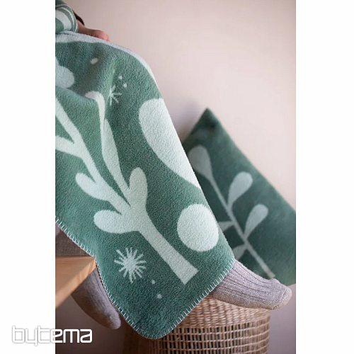 Coperta DF SAVONA FOLKLORE FIORI VERDE