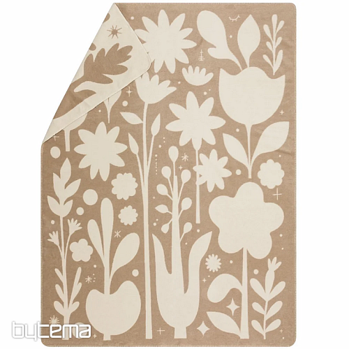 Coperta DF SAVONA FOLKLORE FIORI ECRU