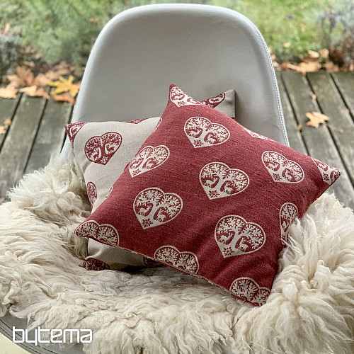 Copertina decorativa di lusso CUORE CON CERVO rosso B