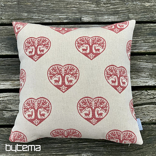 Copertina decorativa di lusso CUORE CON CERVO rosso B