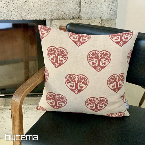 Copertina decorativa di lusso CUORE CON CERVO rosso B