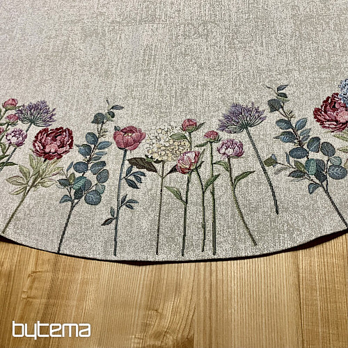 Tovaglia rotonda in arazzo FLORES TIME