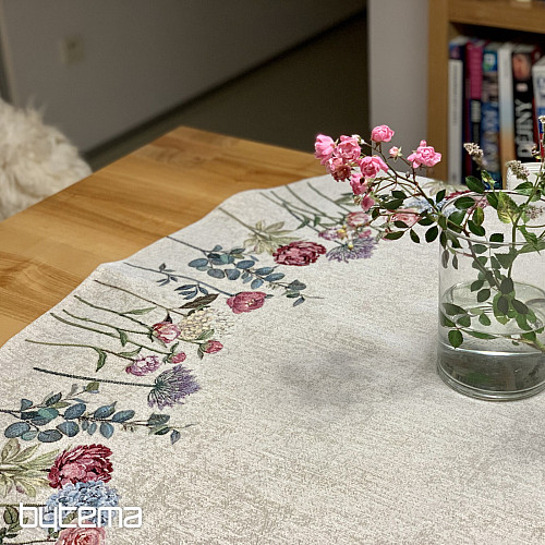 Tovaglia rotonda in arazzo FLORES TIME