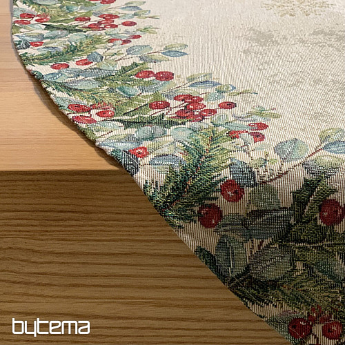 Tovaglia rotonda natalizia ROSE DI NATALE