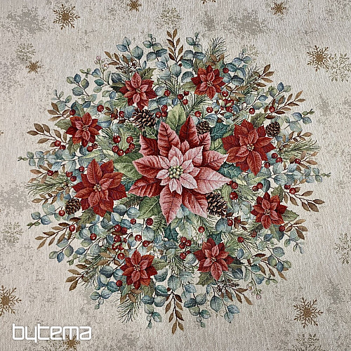 Tovaglia rotonda natalizia ROSE DI NATALE