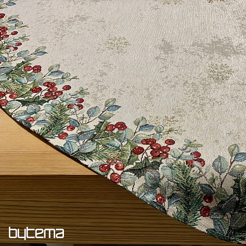 Tovaglia rotonda natalizia ROSE DI NATALE