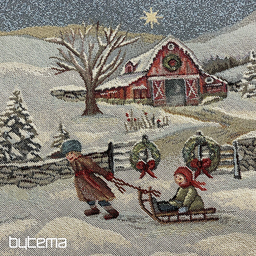 Tovaglia rotonda natalizia JOY OF CHRISTMAS