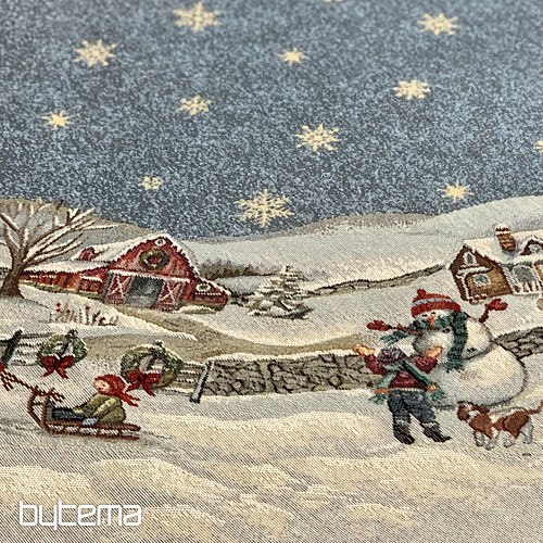 Tovaglia rotonda natalizia JOY OF CHRISTMAS