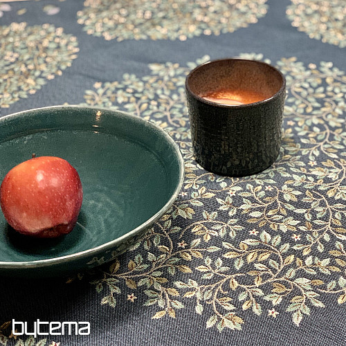 Tovaglia arazzo rotonda ALBERO DELLA FELICITÀ blu