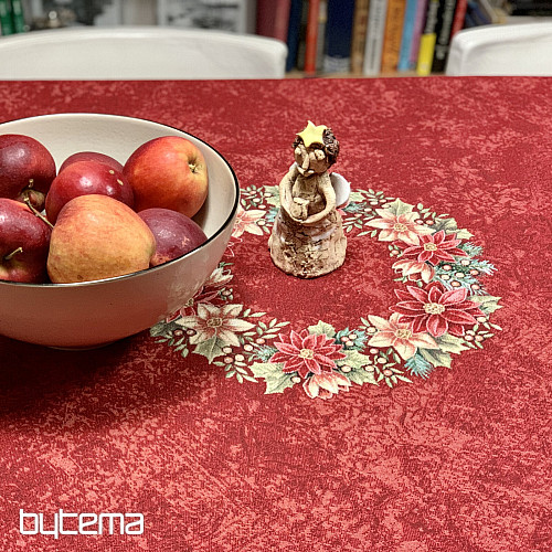 Tovaglia rotonda in arazzo STAR RED