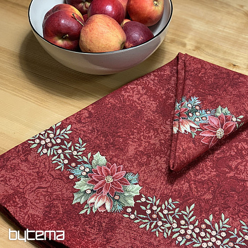 Tovaglia rotonda in arazzo STAR RED