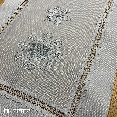 Tovaglia natalizia ricamata SILVER FLAKES