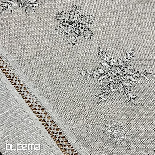 Tovaglia natalizia ricamata SILVER FLAKES