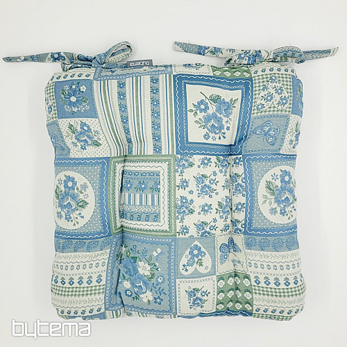 CUSCINO TOSCANA VALERY PATCHWORK blu