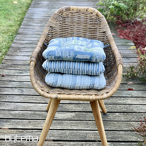 CUSCINO TOSCANA VALERY PATCHWORK blu