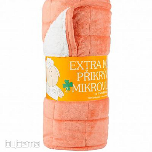 coperta in microfibra EXTRA SOFT SHEEP punto salmone