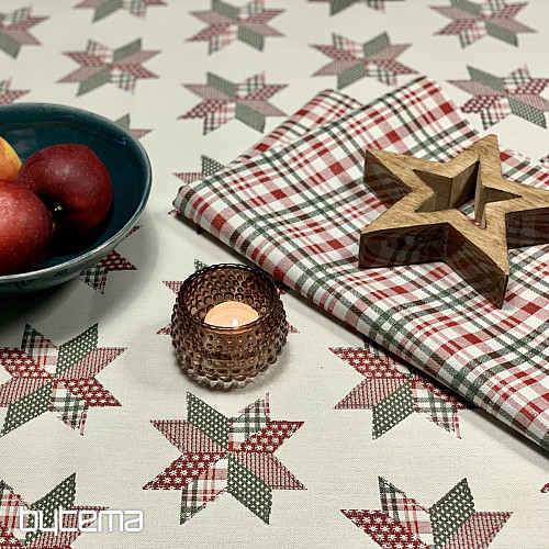 Tovaglia e sciarpa natalizia STAR SHELLEY