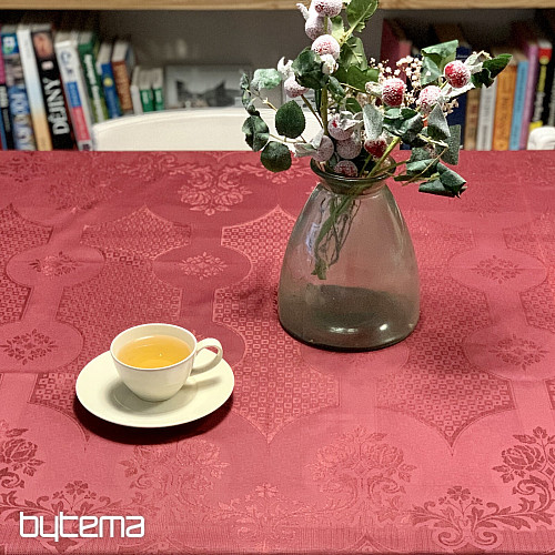 Tovaglia DAMASCO bordeaux 120x140