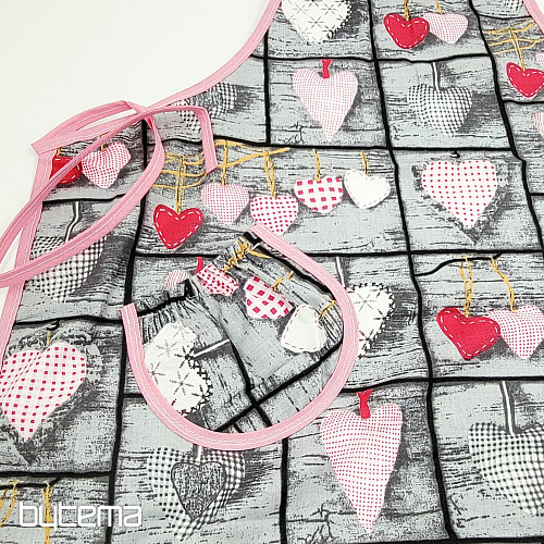 Grembiule con pettorina PATCHWORK CUORE CUCITO