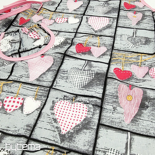 Grembiule con pettorina PATCHWORK CUORE CUCITO