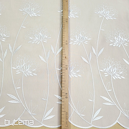 Tenda di lusso GERSTER 11868 ricamo bianco