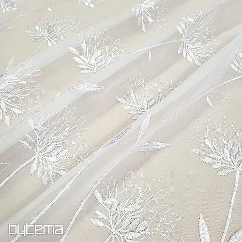 Tenda di lusso GERSTER 11868 ricamo bianco