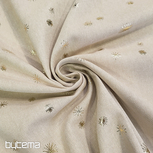 Tessuto di cotone CANVAS GOLDEN STARS sul tagliere