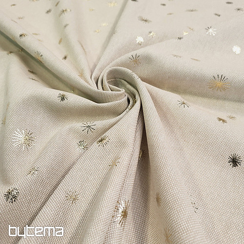 Tessuto di cotone CANVAS GOLDEN STARS sul tagliere