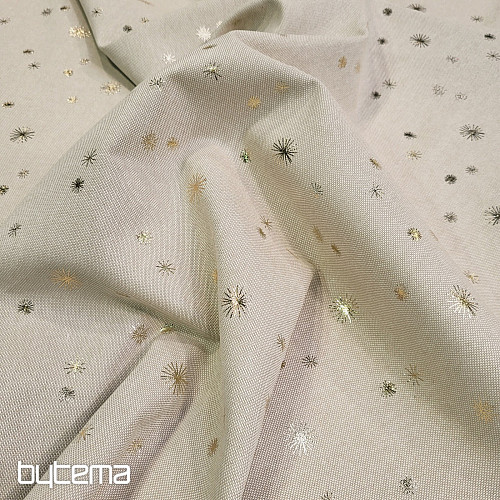 Tessuto di cotone CANVAS GOLDEN STARS sul tagliere