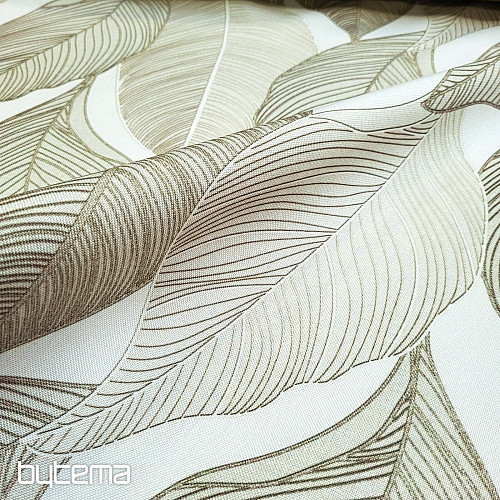 Tessuto decorativo MAXI FOGLIE verde chiaro