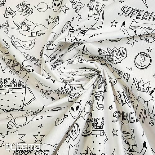 Tessuto dipinto SUPEREROI