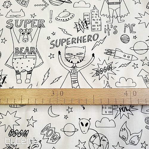 Tessuto dipinto SUPEREROI