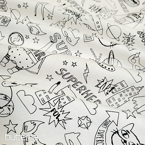 Tessuto dipinto SUPEREROI