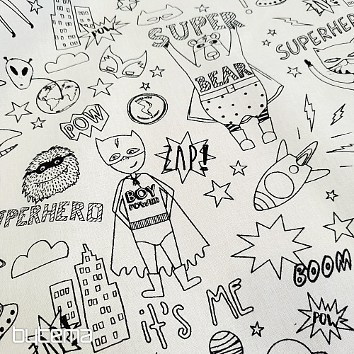 Tessuto dipinto SUPEREROI