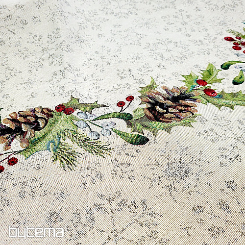 Tovaglia rotonda natalizia PINO PINO e VISCHIO