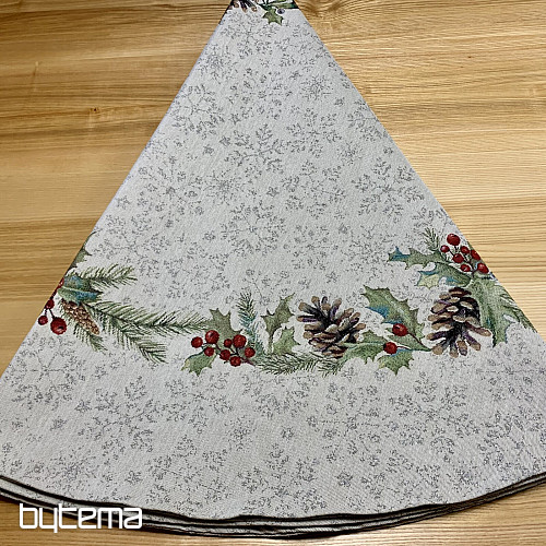 Tovaglia rotonda natalizia PINO PINO e VISCHIO