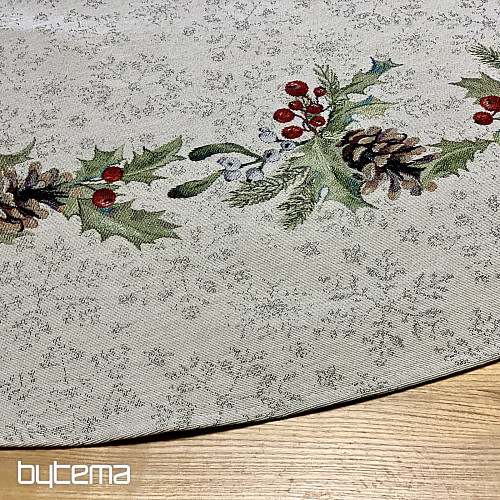 Tovaglia rotonda natalizia PINO PINO e VISCHIO