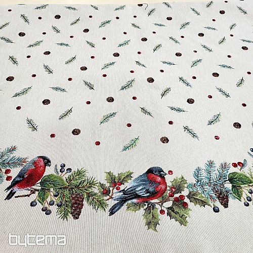 Tovaglia rotonda natalizia WINTER BIRD