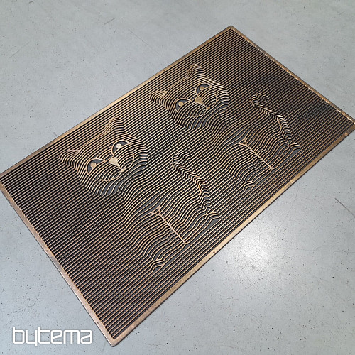 Zerbino in gomma DUE GATTI 3D