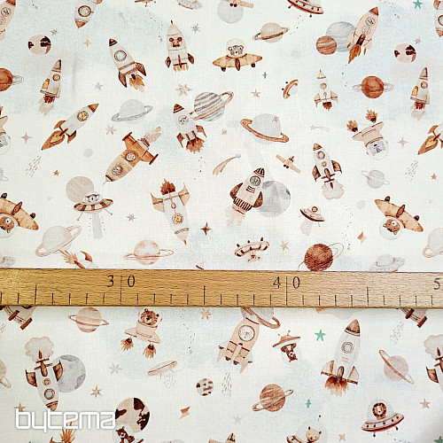 Tessuto di cotone SPACE FUZBUZ