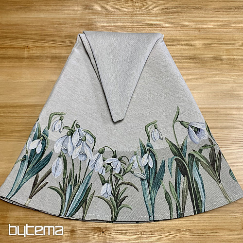 Tovaglia rotonda in arazzo FIOCCHI DI NEVE