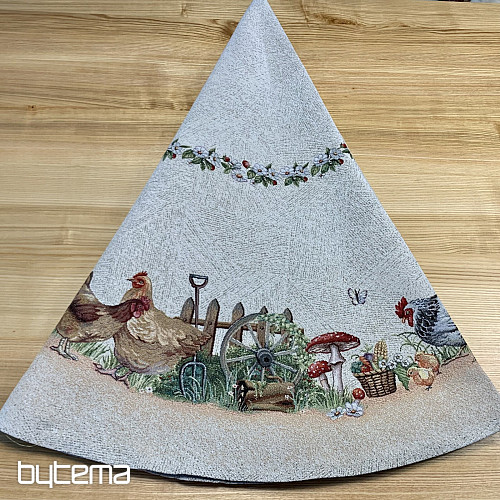 Tovaglia rotonda in arazzo ROCK BY THE FENCE