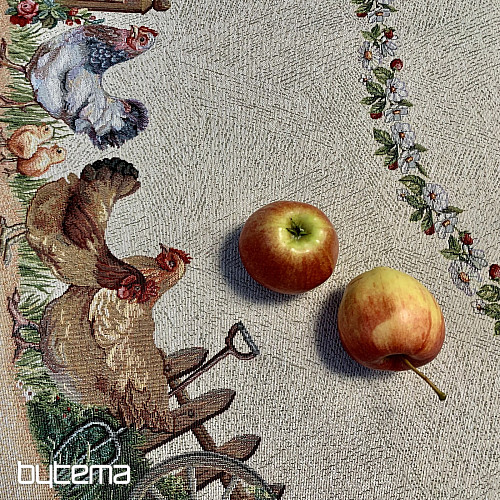 Tovaglia rotonda in arazzo ROCK BY THE FENCE