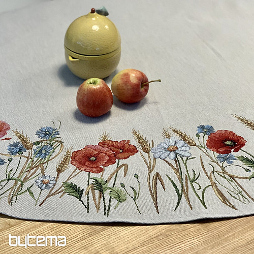 Tovaglia rotonda in arazzo FIORI SELVATICI
