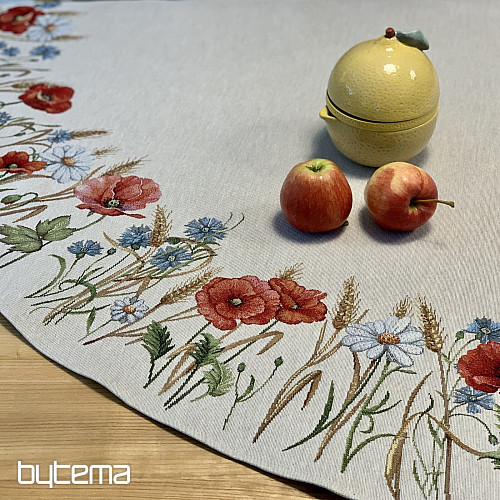 Tovaglia rotonda in arazzo FIORI SELVATICI