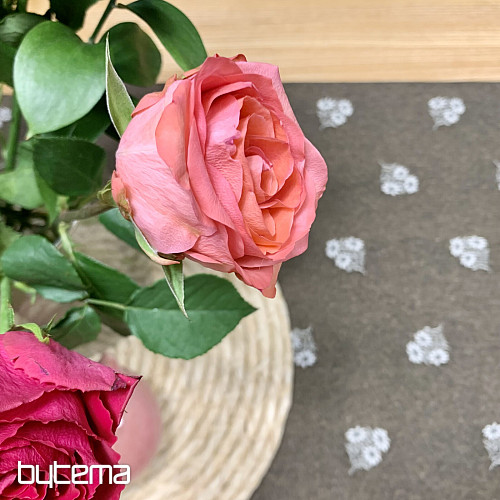 Sciarpa Jacquard ALPINE FLOWERS BROWN