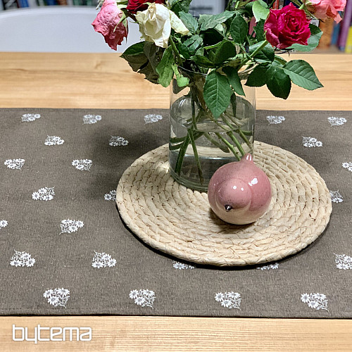 Sciarpa Jacquard ALPINE FLOWERS BROWN